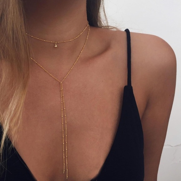 “Wrapped Treasure” Gold Layered Necklace - Picture 1 of 3